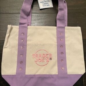 Trader Joe’s pastel mini tote bag lavender